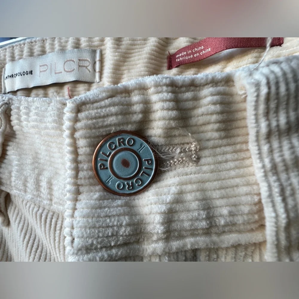 Pilcro | The Slim Boyfriend Corduroy Jeans | NWT Cream 27 - Picture 12 of 16